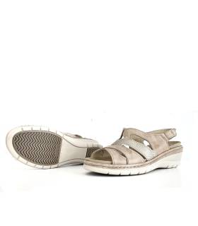 sandalias mujer beige suela antideslizante piso Mykonos