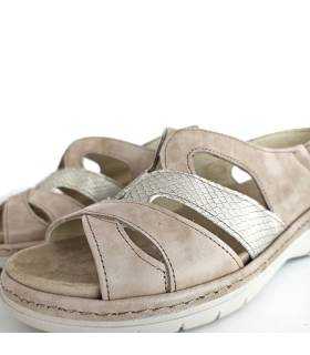 detalle animal print fantasía sandalias mujer beige
