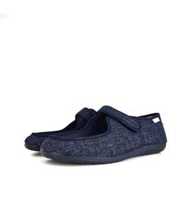 Zapatillas casa azul marino hombre Cabrera medio perfil