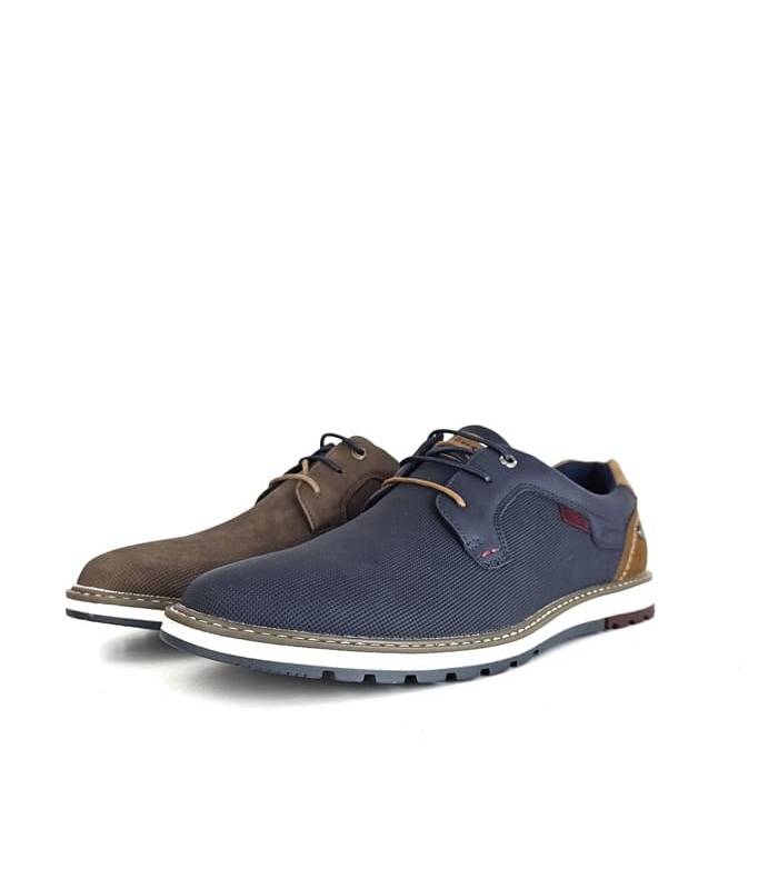 Comparativa de los dos colores disponible del zapato de cordones de hombre de Liberto