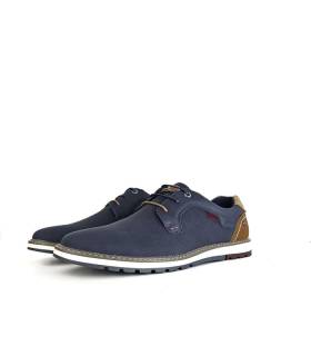 zapato hombre azul medio perfil verano transpirable