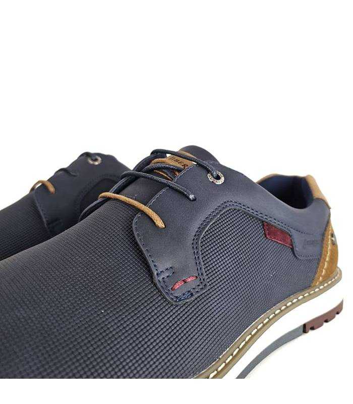 detalle cordones piel zapato azul hombre Liberto