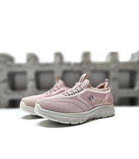 Medio perfil: Zapatilla deportivas rosa Laura Azaña
