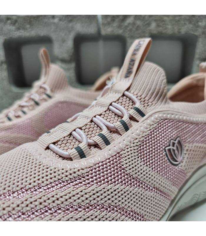 Cierre elástico: Detalle cordones elásticos Laura Azaña Runner Lady color rosa