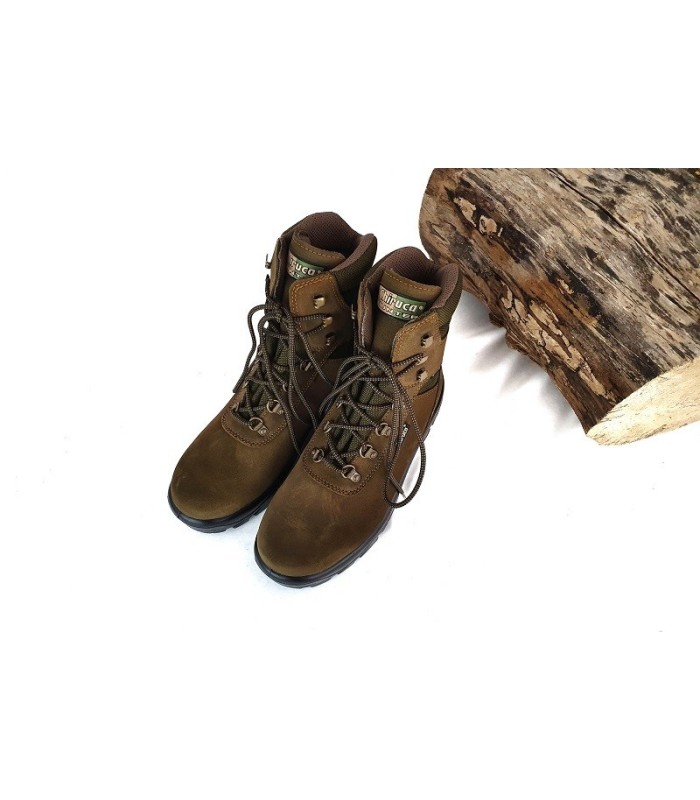 Bota chiruca de caza para hombre modelo Torcaz en color verde marron con goretex