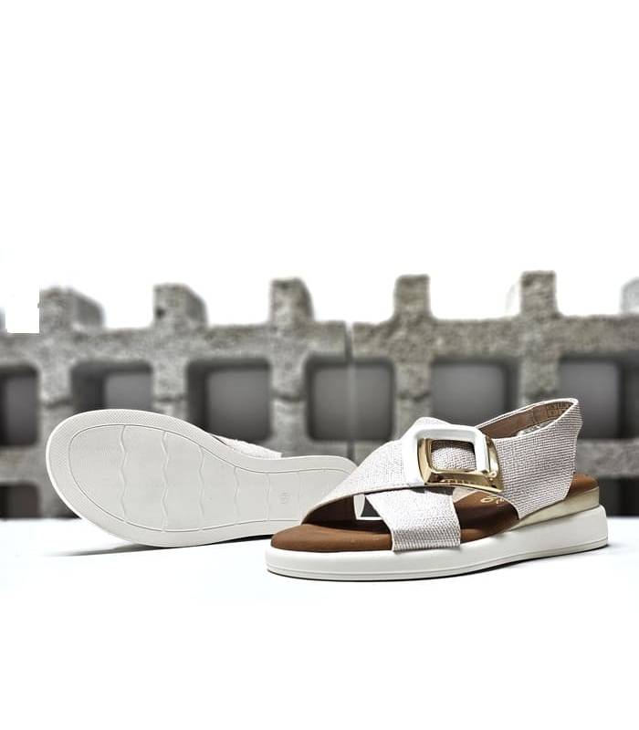 Vista suela sandalias mujer cuña baja Chika10 Renature cómoda verano.