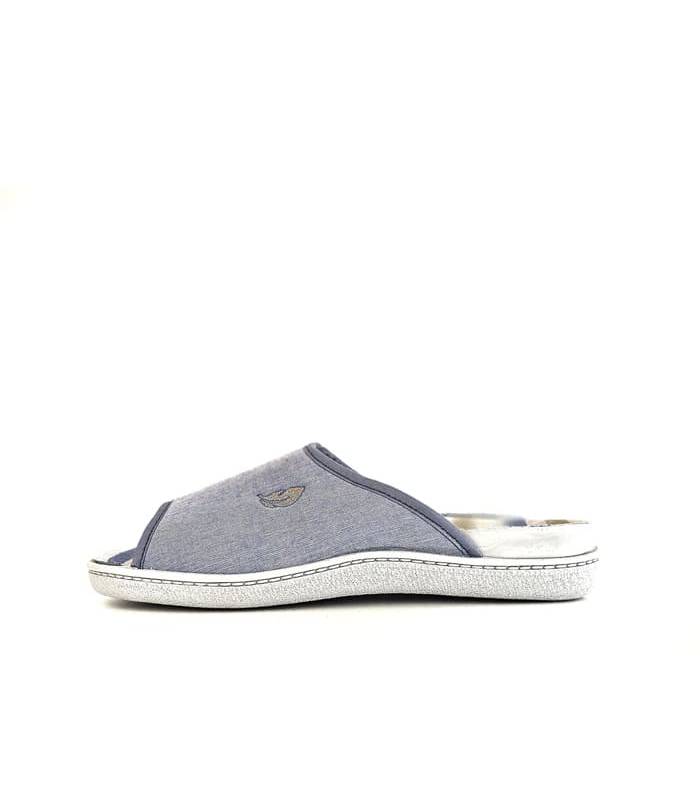 Zapatilla casa Plumaflex mujer, piso de goma blanco flexible y suela antideslizante