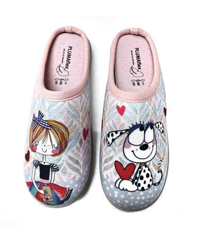 Diseño adorable con estampado de perrito y niña – Perfectas para el hogar 👧🐕