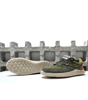 Suela EVA 2.5 cm zapatilla hombre piel textil verde Coronel Tapioca.