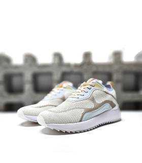 Zapatilla deportiva mujer primavera verano Kangaroos en beige y azul.