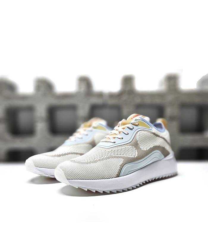Zapatilla deportiva mujer primavera verano Kangaroos en beige y azul.