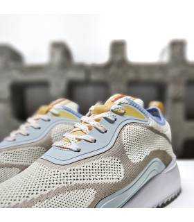 Detalle tejido textil transpirable deportivos mujer Kangaroos taupe.