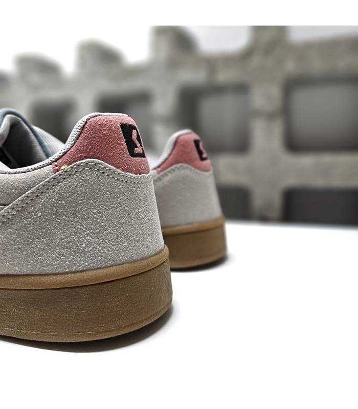 detalle rosa talón zapatilla mujer beige Paredes casual