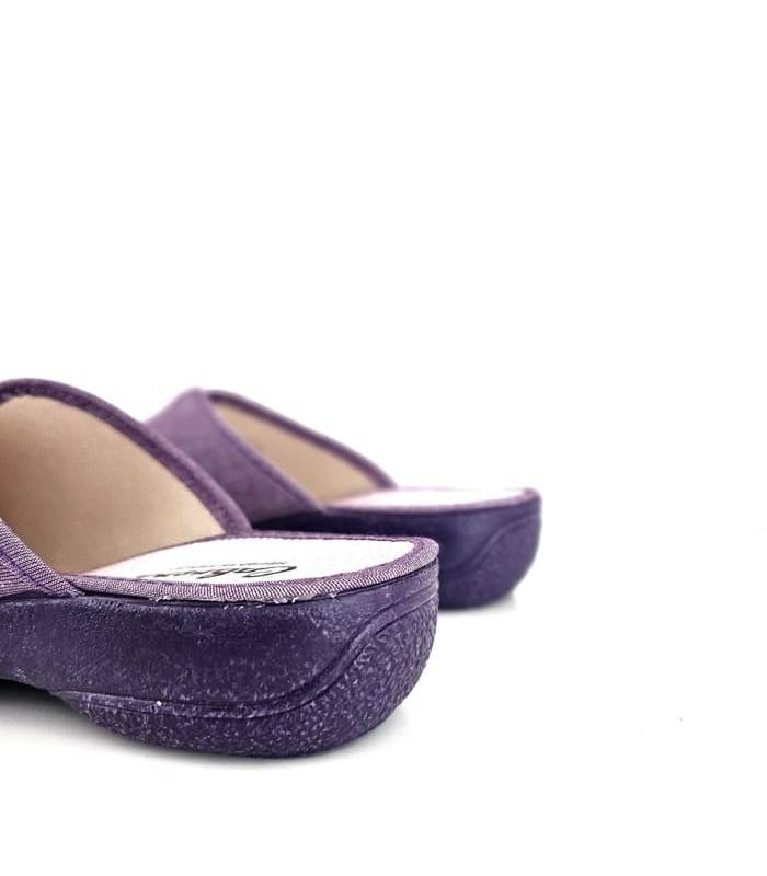 zapatilla casa destalonada mujer cuña vista trasera