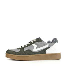 Zapatillas casual hombre kaki Paredes vista lateral