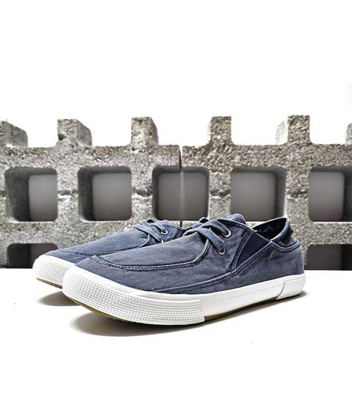 zapatillas casual hombre lona azul