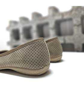 zapatillas casa mujer antelina beige vista trasera