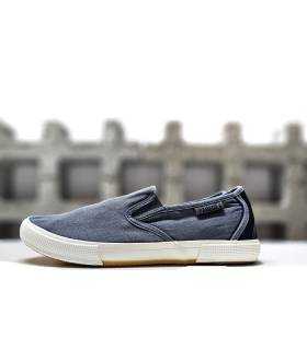 zapatilla casual hombre azul canvas perfil Vianos Paredes