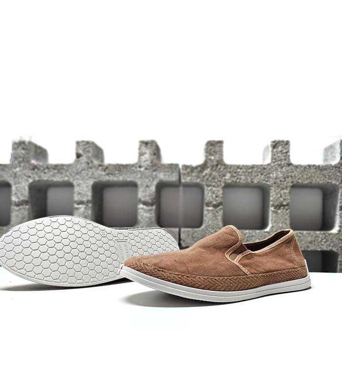 suela goma flexible alpargata hombre teja verano