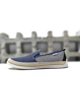 alpargata azul hombre cómoda perfil