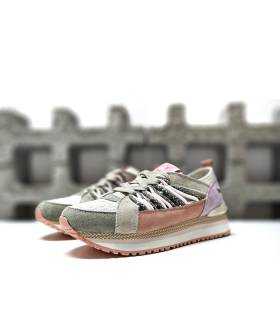 zapatillas mujer kaki Yumas medio perfil