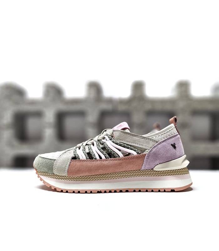 zapatilla deportiva mujer Gadot kaki perfil
