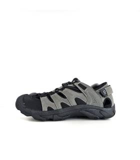 Sandalia trekking hombre Kunan de Nicoboco vista lateral en color gris