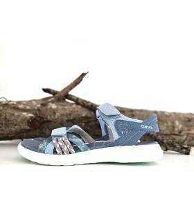 Sandalia de trekking mujer Chiruca azul con velcros y suela amortiguada