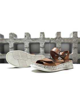 Suela sandalias plataforma marrón Vicmart caucho beige