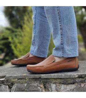 Zapato kiowa hombre piel de Baerchi marrón puesto