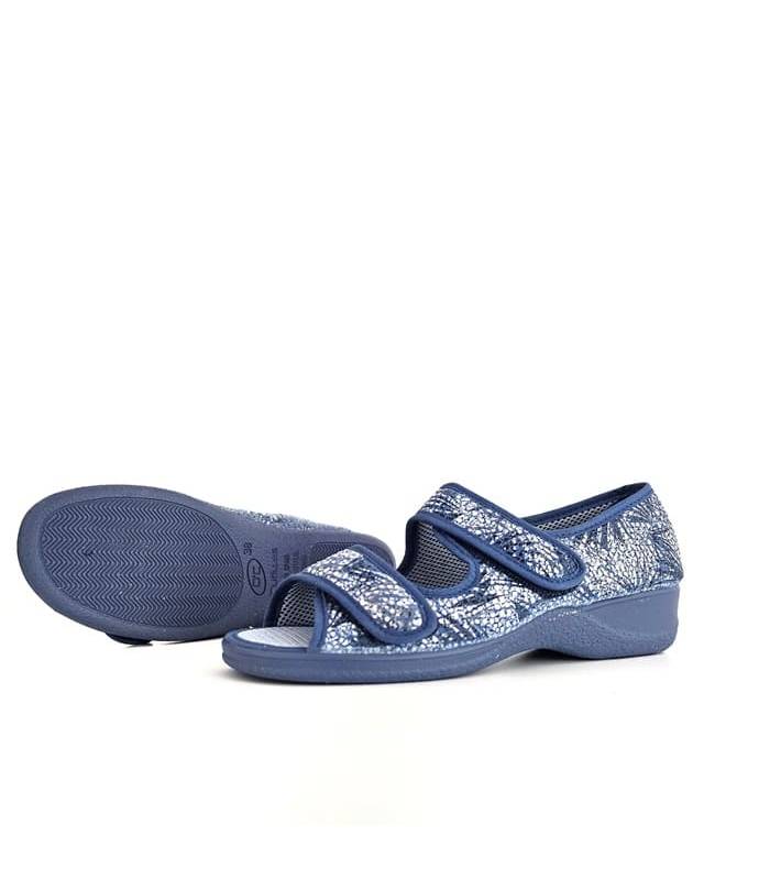 Suela goma antideslizante zapatilla mujer Cutillas azul verano