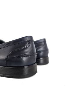 Zapato mocasin de vestir piel azul de Baerchi ideal para ceremonias o traje