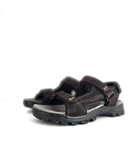 Sandalia marron sport hombre con velcros de ajuste Vicmart