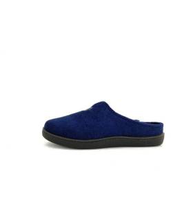 zapatilla casa descalza hombre azul Plumaflex vista lateral
