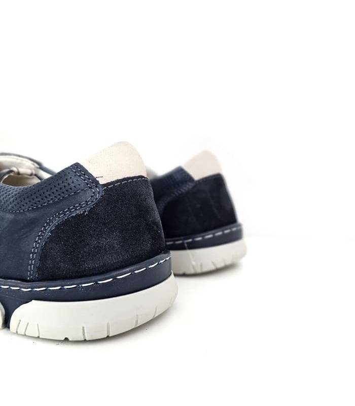 zapato hombre Luisetti azul vista trasera talón acolchado