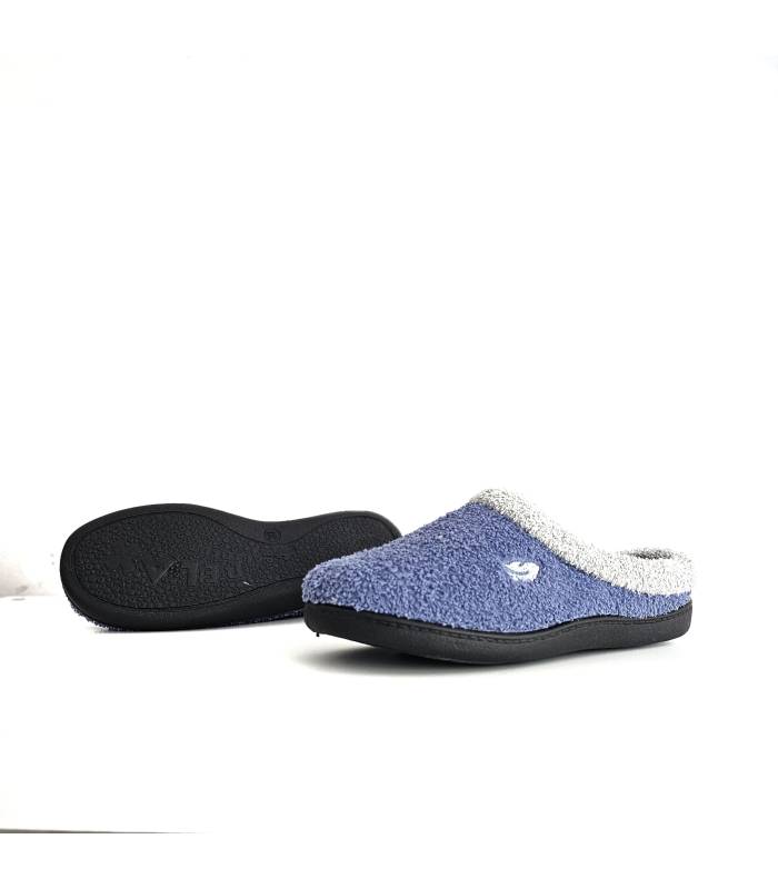 Zapatilla casa mujer descalza Plumaflex rizo suela Relax Absolut antideslizante verano color azul