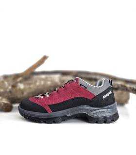 Zapatilla trekking Grigio Dakar Grisport burdeos con membrana Gritex - vista lateral completa