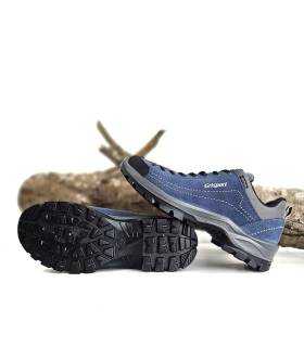 Vista de la suela antideslizante de las zapatillas impermeables de mujer azules de Grisport