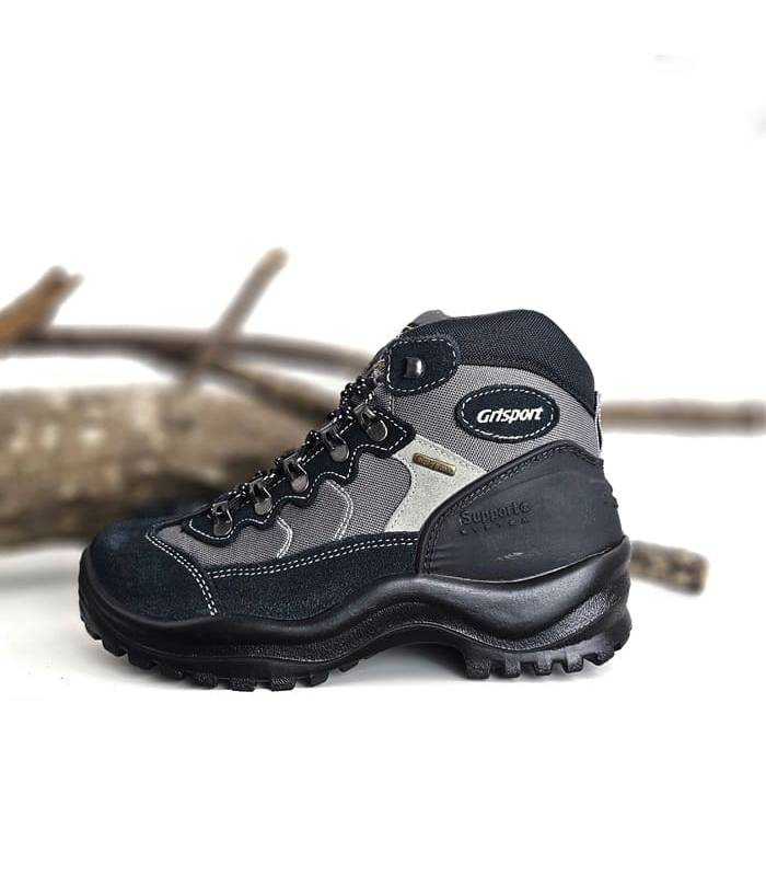 Botas impermeables unisex gris de senderismo, vista de perfil