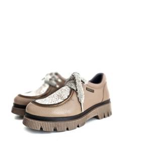 zapato cordones mujer impermeable Corla Nival beige