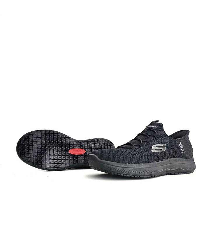 suela antideslizante zapatillas trabajo mujer Skechers negras