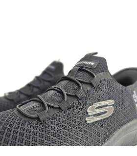 detalle zapatillas trabajo mujer Skechers negras slip ins