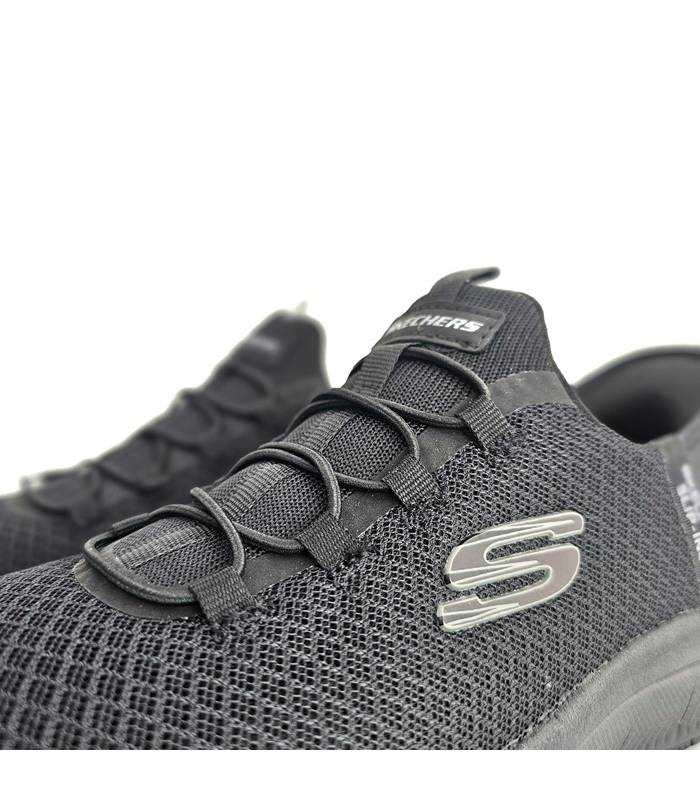 detalle zapatillas trabajo mujer Skechers negras slip ins