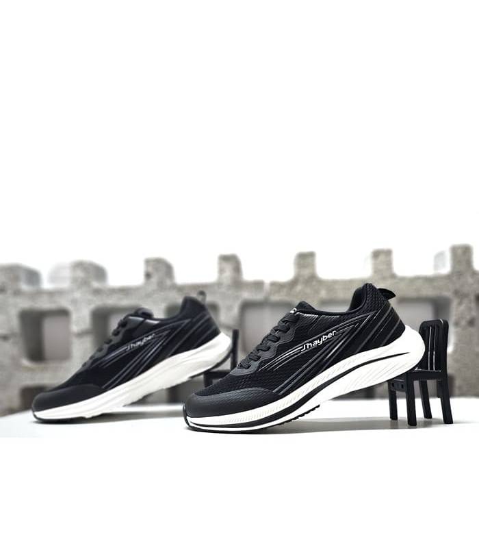 zapatillas running hombre J’hayber negras, vista de dos perfiles