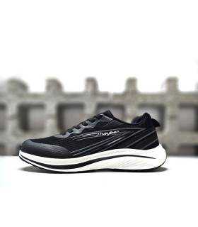 zapatillas transpirables running hombre negro vista de perfil