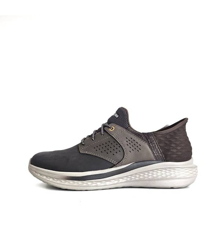 Deportivos Skechers Slade Macklin hombre marrones vista lateral