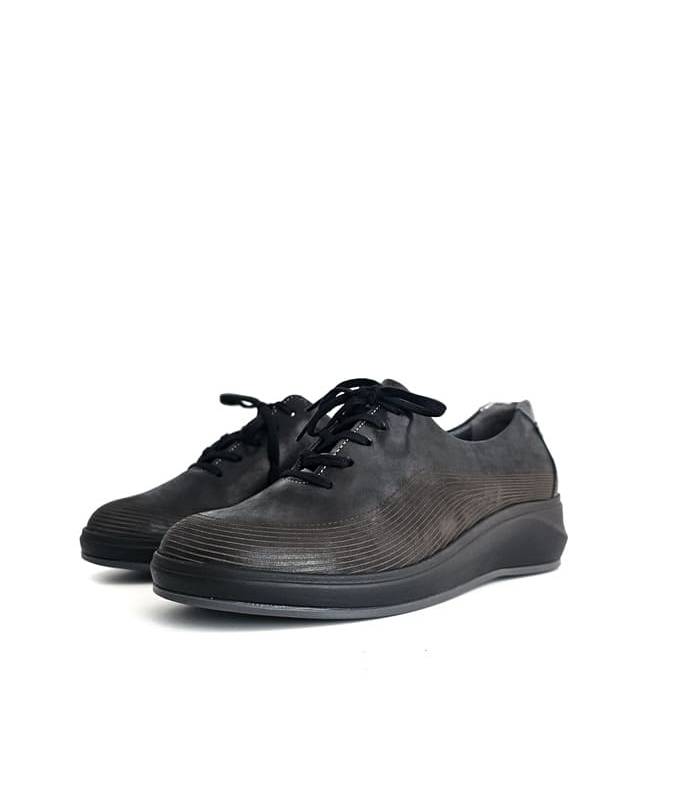 zapatos cordones mujer invierno negros Suave by Leyland