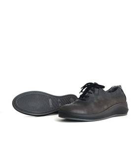 zapatos mujer piel negros invierno Suave by Leyland suela ligera
