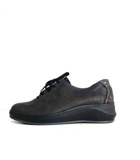 zapatos mujer invierno negros Suave by Leyland horma ancha