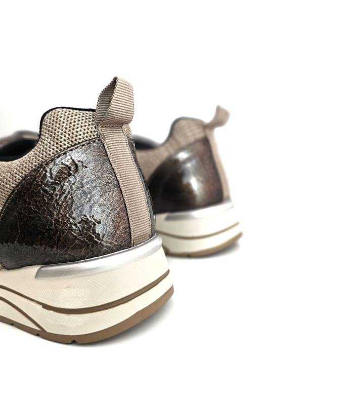 trasera animal print zapatos deportivos Treintas beige